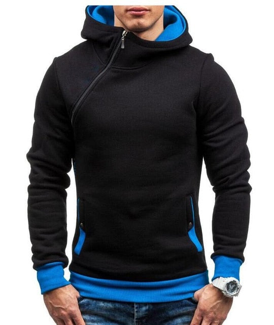 Brand New Hoodie Oblique Zipper Fashionable Mens Hoodie