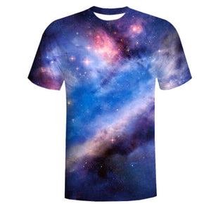 3D Galaxy Printing T-Shirt